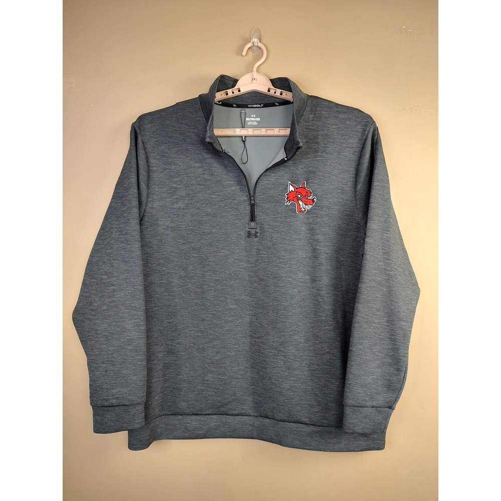 Under Armour IU East Red Wolves Golf 1/4 Zip‎ Pullover Gray Heather Mens 3XL